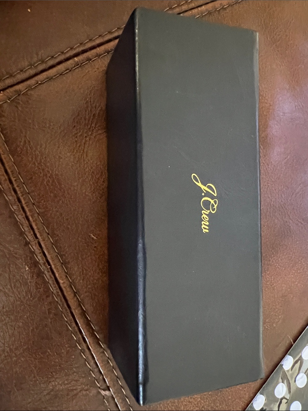 J. Crew Black Eyewear Box with Gold Logo